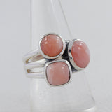 Rainbow Moonstone  Silver Ring