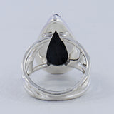 Black Tourmaline Silver Designer Ring