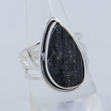 Black Tourmaline Silver Designer Ring