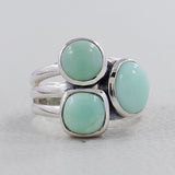 Rainbow Moonstone  Silver Ring