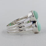 Rainbow Moonstone  Silver Ring