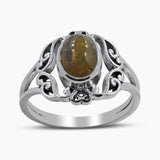 925 Sterling Silver Rainbow Moonstone Rings