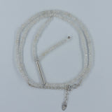 Beaded Crystal Quartz Sterling Silver Necklace Jewelry