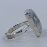 Rainbow Moonstone Silver Rings