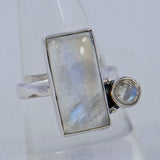 Rainbow Moonstone Silver Rings