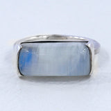 Rainbow Moonstone Sterling Silver Rings