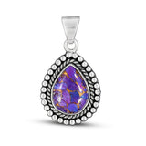 Purple Turquoise 925 Sterling Silver Pendant