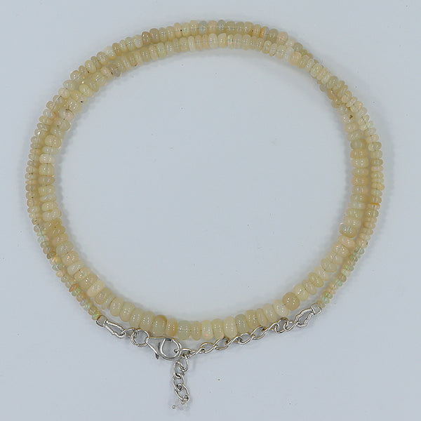 Ethiopian Opal Beads Sterling Silver Necklace