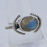 Labradorite Gemstone Silver Rings