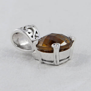 Natural Bear Quartz Silver Pendants