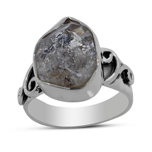 Herkimer Quartz Silver Rings