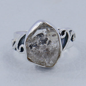 Herkimer Quartz Silver Rings