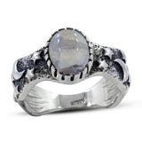 Larimar Silver Designer Rings