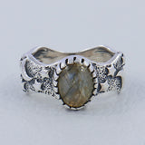 Larimar Silver Designer Rings