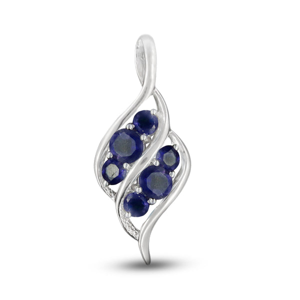 Blue Topaz Gemstone Silver Pendant