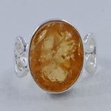 925 Sterling Silver Citrine Ring