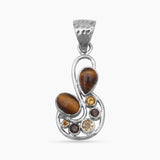 Tiger Eye Silver Pendants