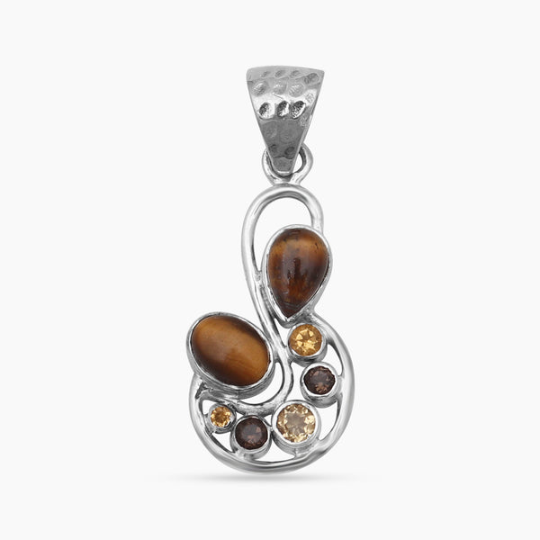 Tiger Eye Silver Pendants