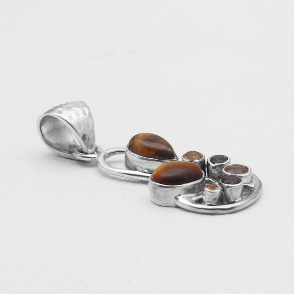 Tiger Eye Silver Pendants