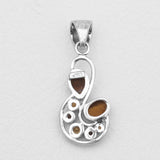 Tiger Eye Silver Pendants