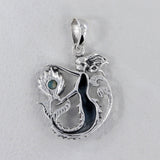 Rainbow Moonstone 925 Silver Pendant