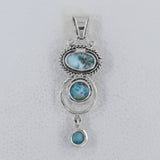 Blue Labradorite 925 Sterling Silver Pendant