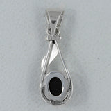 Natural Tourmaline Cab Silver Pendant