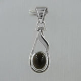 Natural Tourmaline Cab Silver Pendant