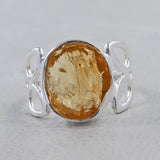 Rough Citrine Designer 925 Sterling Silver Ring