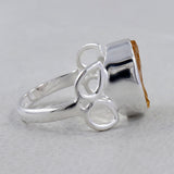 Rough Citrine Designer 925 Sterling Silver Ring