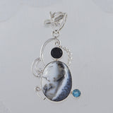 925 Silver Dendritic Opal Pendant