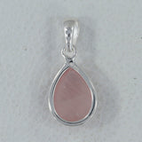 925 Silver Rose Quartz Pendants