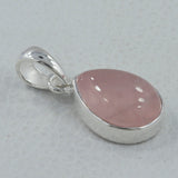 925 Silver Rose Quartz Pendants