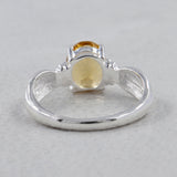 Natural Citrine 925 Sterling Silver Ring