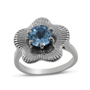 Blue Topaz Sterling Silver Rings