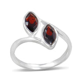 Garnet Silver Ring