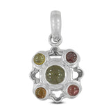 Multi Tourmaline 925 Silver Pendant