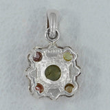 Multi Tourmaline 925 Silver Pendant