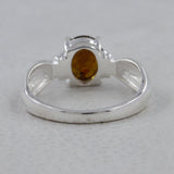 Natural Citrine 925 Sterling Silver Ring