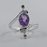 Garnet Silver Rings