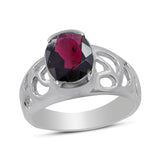 Garnet Silver Ring