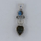 Labradorite, Mystic Quartz Silver Pendant