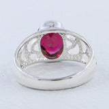 Garnet Silver Ring