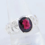 Garnet Silver Ring