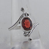 Garnet Silver Rings