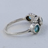 Blue Topaz Silver Designer Ring