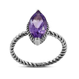 925 Sterling Silver Amethyst Ring