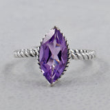 Amethyst Designer 925 Sterling Silver Ring