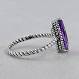 925 Sterling Silver Amethyst Ring