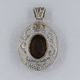 Smoky Quartz Silver Pendant